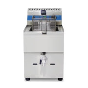 GZL-17 countertop single-tank gas deep fryer, stainless steel
