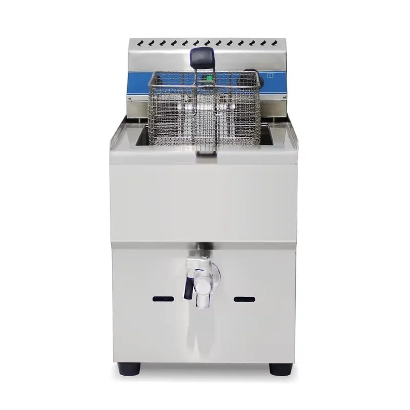 GZL-17 countertop single-tank gas deep fryer, stainless steel