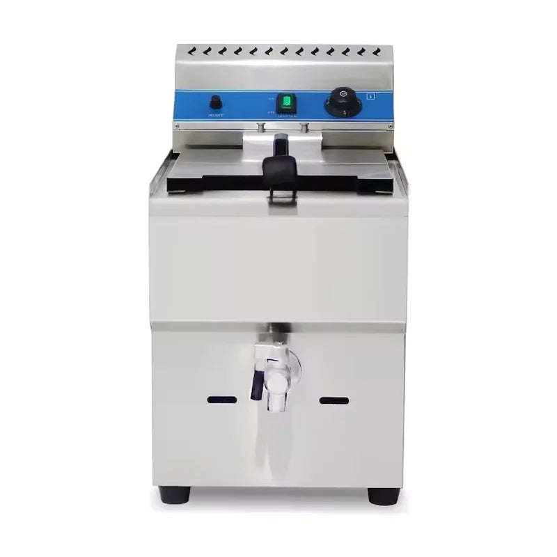 GZL-17 countertop single-tank gas deep fryer, stainless steel