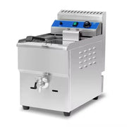 GZL-17 countertop single-tank gas deep fryer, stainless steel