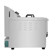 GZL-34 dual-tank countertop gas deep fryer, stainless steel