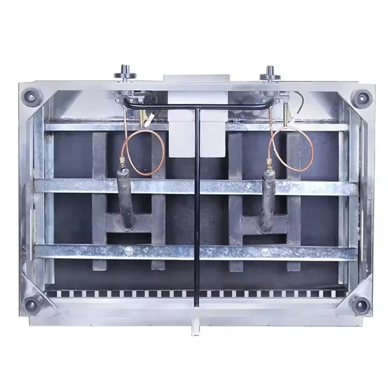 GPL-1200-2 commercial gas griddle, 12mm grooved and flat A3 iron plate