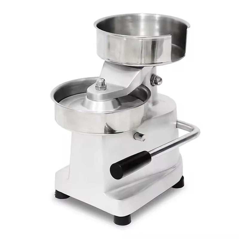 A-100 manual 100mm burger patty press, stainless steel and aluminum base