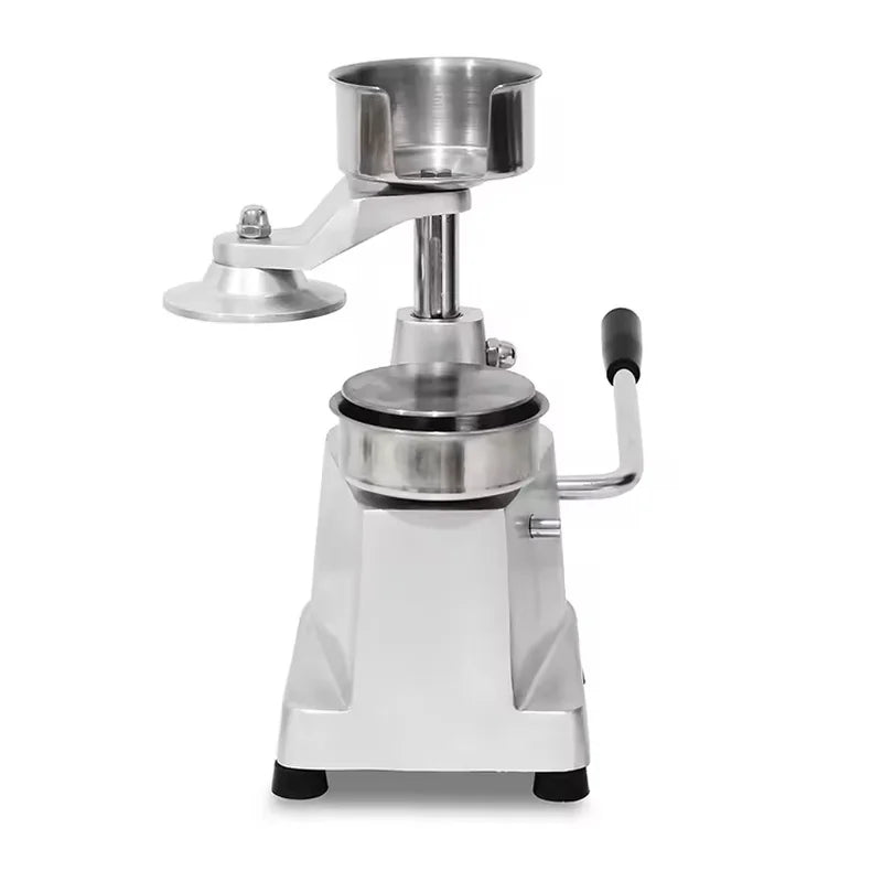 HB-100 manual 100mm burger patty press, 304 stainless steel bowl and aluminium base