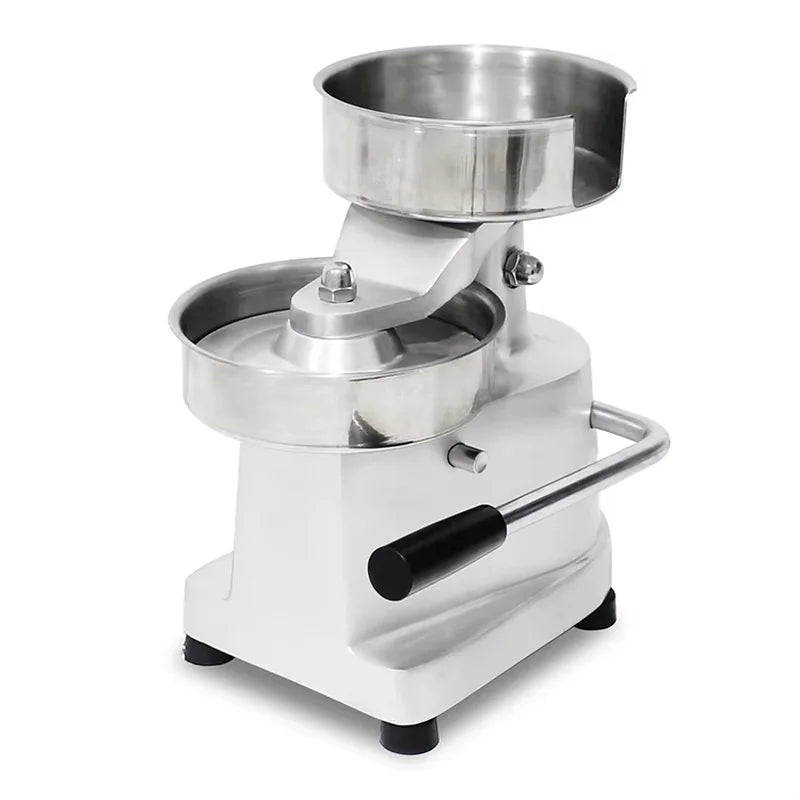 HB-130 manual 130mm burger patty press, 304 stainless steel bowl and aluminium base