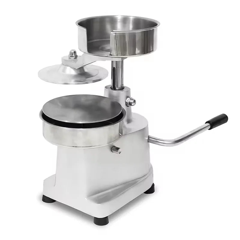 HB-130 manual 130mm burger patty press, 304 stainless steel bowl and aluminium base