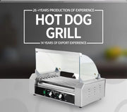 CZ-15 fourteen-roller hot dog roller grill, stainless steel