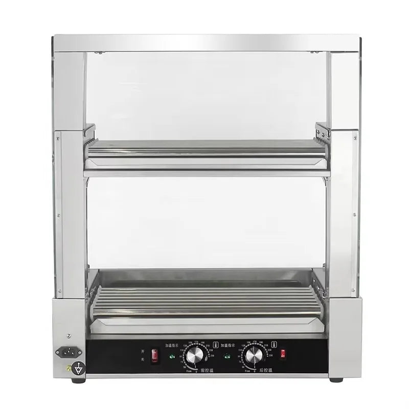 CZ-15 fourteen-roller hot dog roller grill, stainless steel