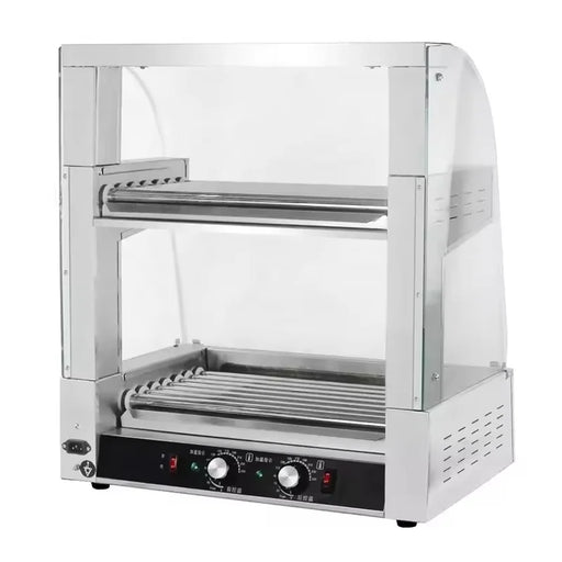 CZ-15 fourteen-roller hot dog roller grill, stainless steel