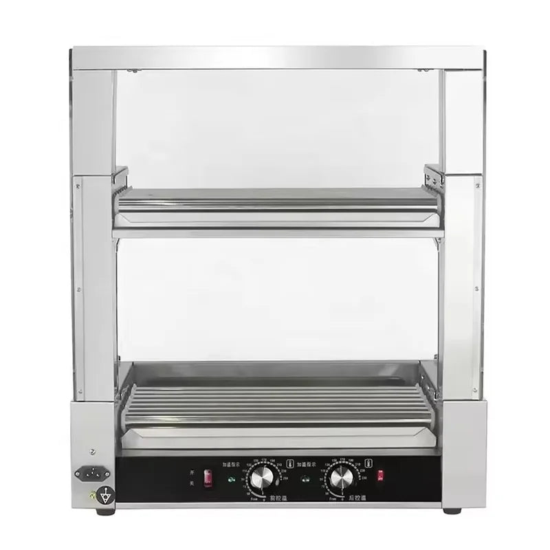 CZ-15 fourteen-roller hot dog roller grill, stainless steel