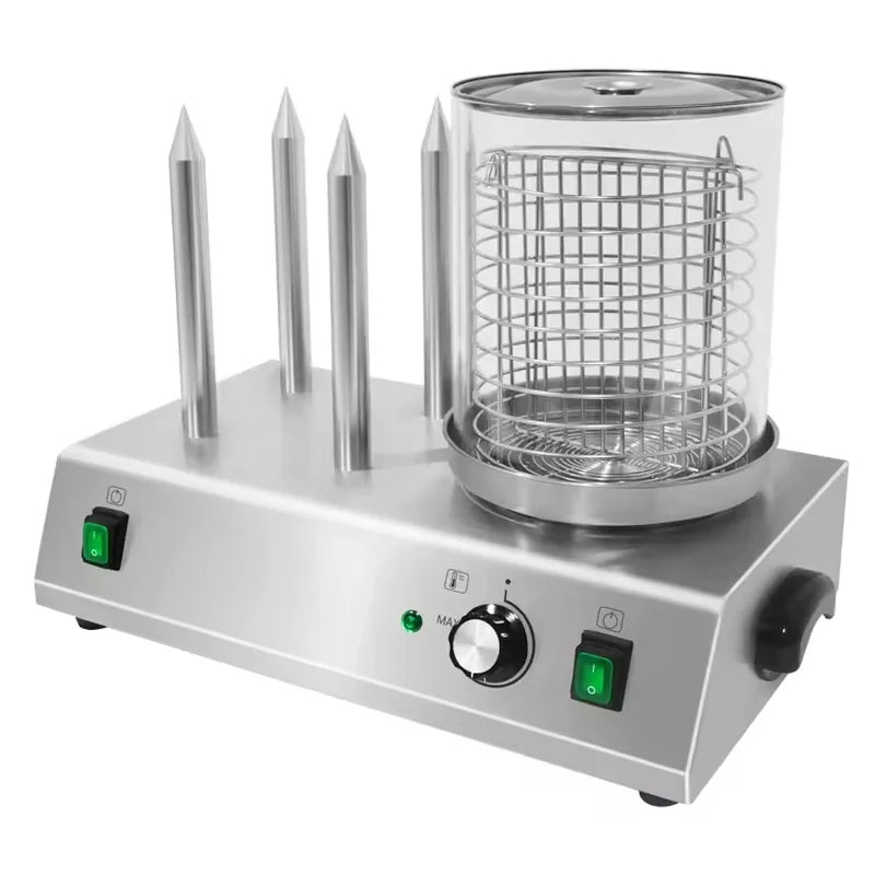HDW-4 commercial electric hot dog and bun warmer 4 sticks