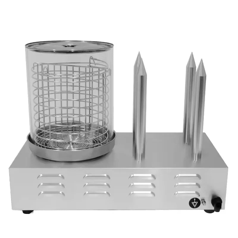 HDW-4 commercial electric hot dog and bun warmer 4 sticks