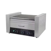 KG-11W eleven-roller hot dog roller grill with warmer drawer, stainless steel