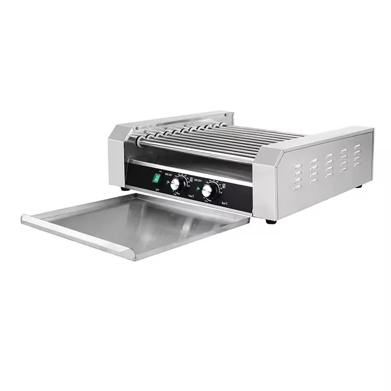 KG-11 eleven-roller hot dog roller grill, stainless steel
