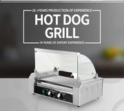 KG-9 nine-roller hot dog roller grill, stainless steel