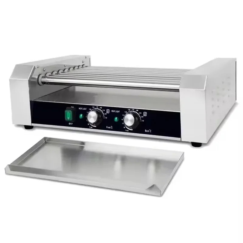 KG-9 nine-roller hot dog roller grill, stainless steel