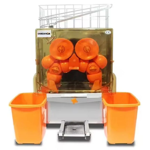 2000E-2 commercial automatic orange juicer, stainless steel floor-standing citrus press