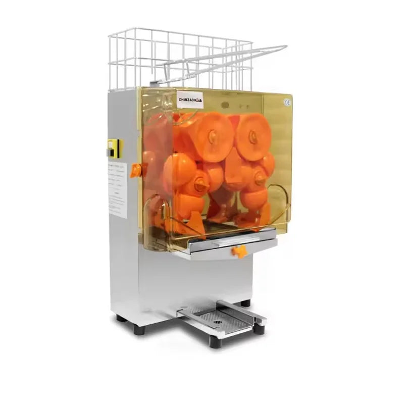 2000E-2 commercial automatic orange juicer, stainless steel floor-standing citrus press