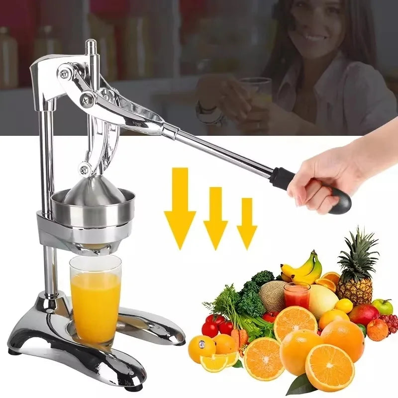 JC-1 manual stainless steel citrus and wheatgrass juicer, portable hand press