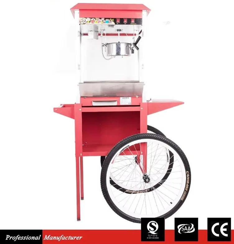 CHZ-8A commercial stainless-steel popcorn machine with butter melting container