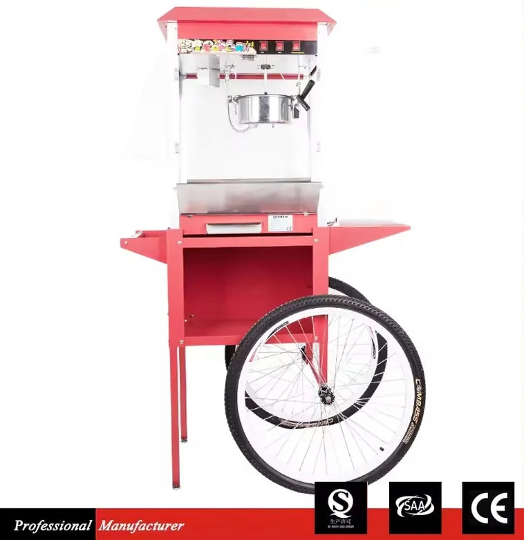 CHZ-8A commercial stainless-steel popcorn machine with butter melting container
