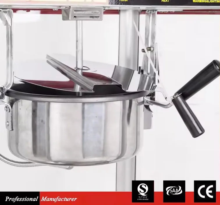 CHZ-8A commercial stainless-steel popcorn machine with butter melting container
