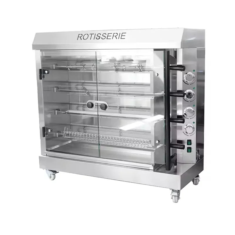 KJL-4E electric commercial chicken rotisserie in stainless steel