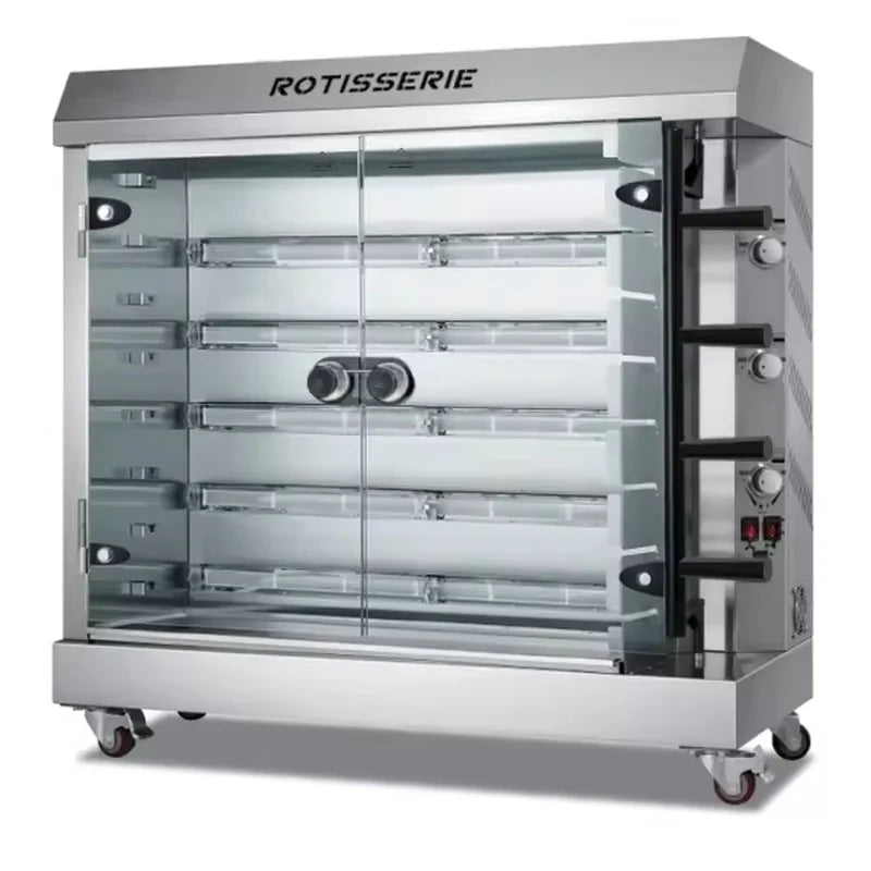 KJL-E electric commercial chicken rotisserie in stainless steel