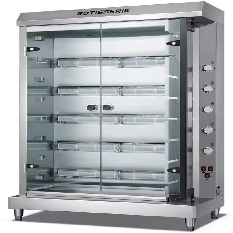 KJL-E electric commercial chicken rotisserie in stainless steel