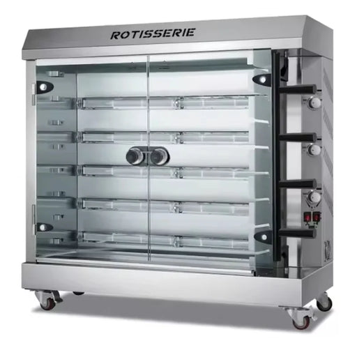 KJL-G gas commercial chicken rotisserie in stainless steel
