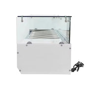 RT-1500-2 refrigerated salad showcase with 1/3 GN pans, chilled topping rail