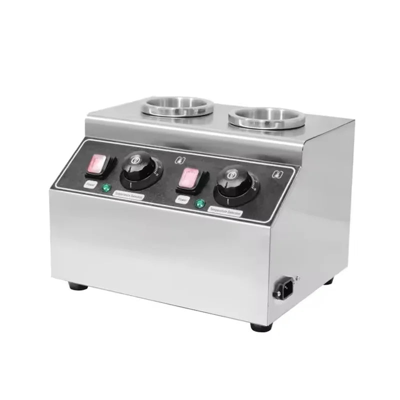 QK-2 commercial 2-tank electric sauce warmer dispenser stainless steel