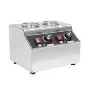 QK-2 commercial 2-tank electric sauce warmer dispenser stainless steel
