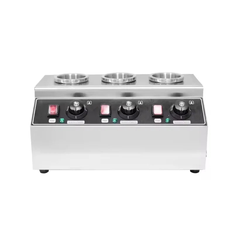 QK-3 commercial 4-tank electric sauce warmer dispenser stainless steel