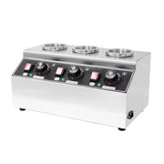 QK-3 commercial 4-tank electric sauce warmer dispenser stainless steel