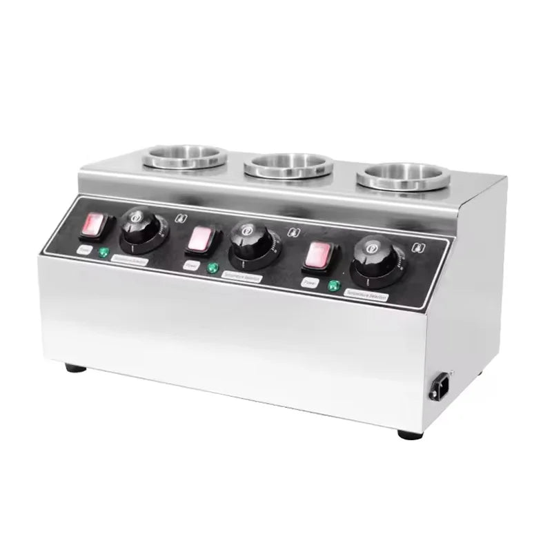 QK-3 commercial 4-tank electric sauce warmer dispenser stainless steel
