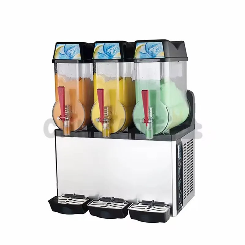 XRJ-12L\*3 triple-tank commercial slush and cold drink machine, 3 × 12L