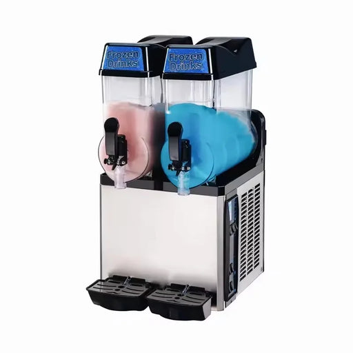 XRJ-12Lx2 twin-tank commercial slush machine, 2 × 12L