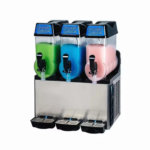 XRJ-12Lx3 triple-tank commercial slush machine, 3 × 12L