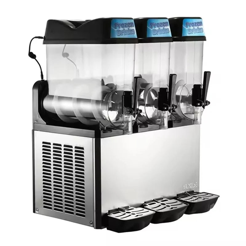XRJ-12Lx3 triple-tank commercial slush machine, 3 × 12L