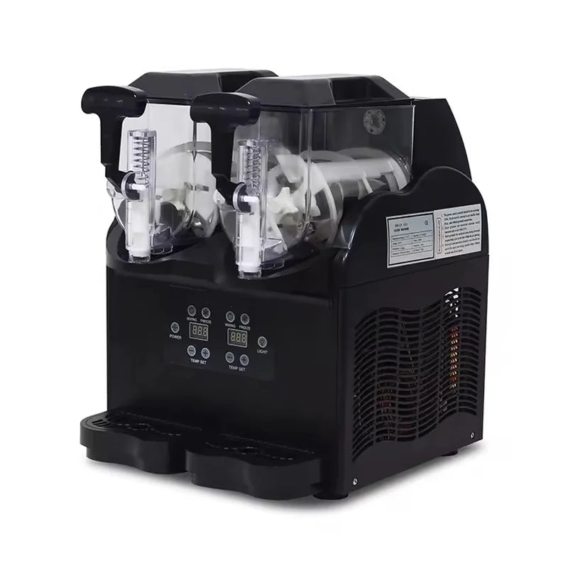 XRJ-3Lx2 compact twin-tank countertop slush machine, 2 × 3.5L