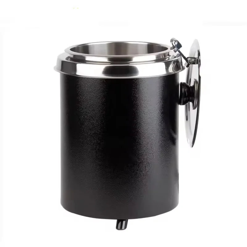 SB-5700 5L round commercial soup kettle with single-handled lid