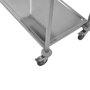 ST-L2 two-tier stainless steel service trolley with square-tube frame