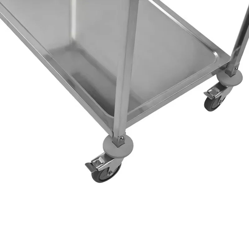 ST-M3 stainless steel service trolley with round-tube frame