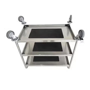ST-M3 stainless steel service trolley with round-tube frame