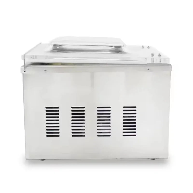 DZ-400/2F dual-seal chamber vacuum sealer, stainless steel