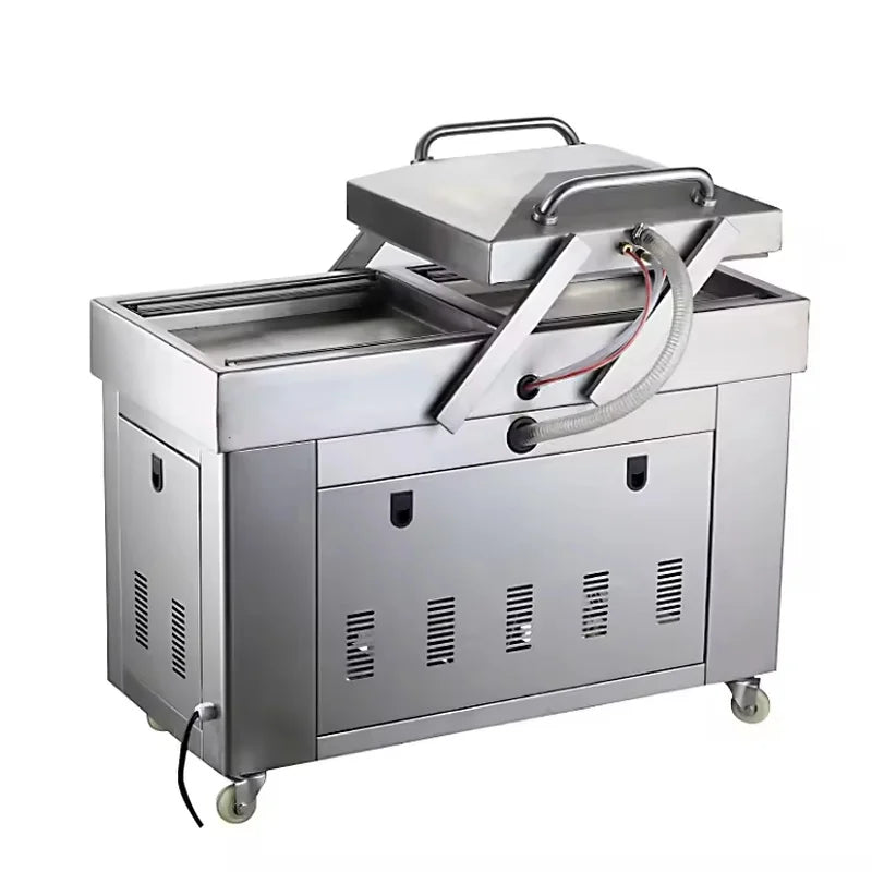 DZ-500/2SB floor-standing industrial chamber vacuum sealer, stainless steel
