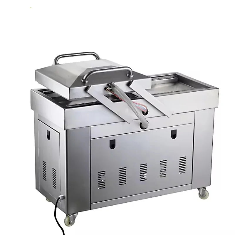 DZ-500/2SB floor-standing industrial chamber vacuum sealer, stainless steel
