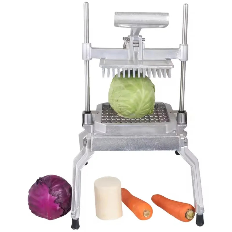 JG-12 manual hand-press vegetable cutter, aluminium and stainless steel