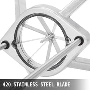 JG-15 compact manual hand-press vegetable cutter, aluminium and stainless steel